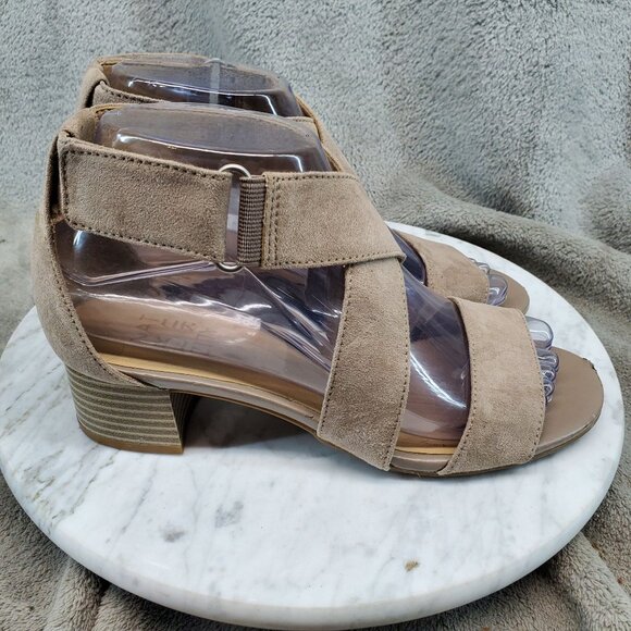 Naturalizer Shoes Womens Size 6 Brown Faux Leather Adele Cross Strap Sandals - Picture 6 of 10